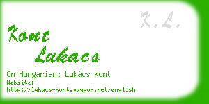 kont lukacs business card
